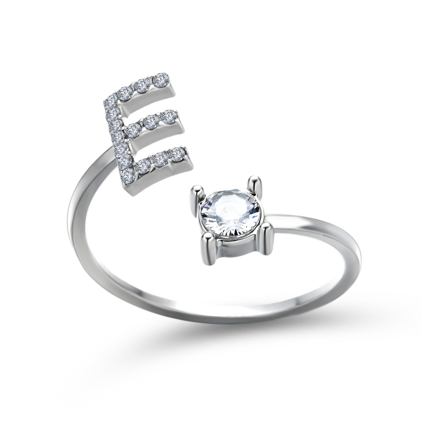 New Design Adjustable 26 Initial Letter Ring Fashion Jewelry For Women Simple Elegant Jewelry - Tatum Cristal