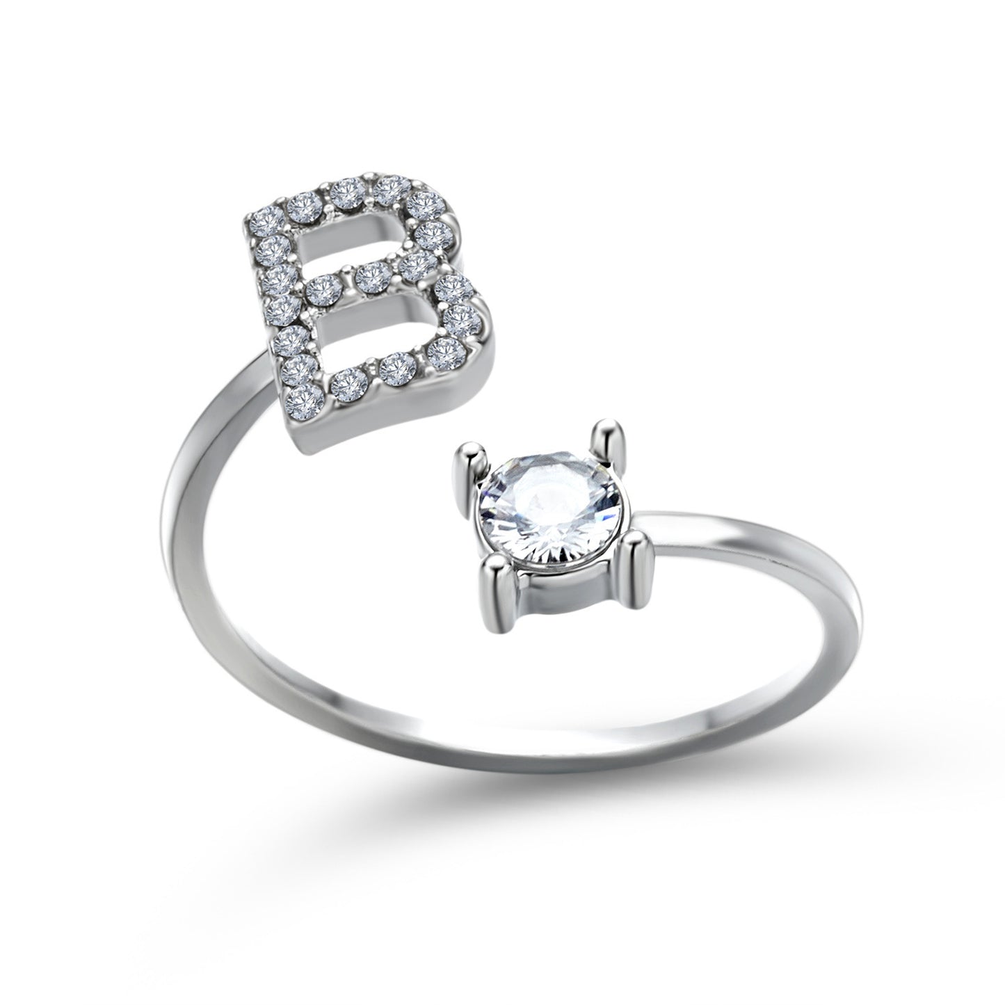 New Design Adjustable 26 Initial Letter Ring Fashion Jewelry For Women Simple Elegant Jewelry - Tatum Cristal