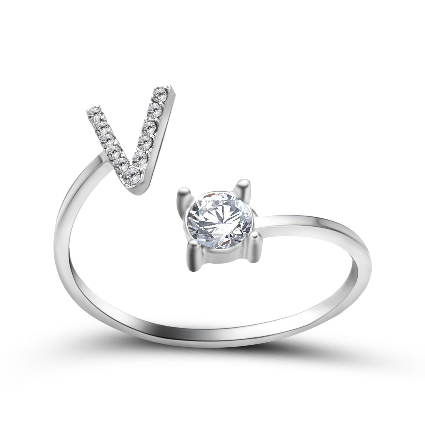 New Design Adjustable 26 Initial Letter Ring Fashion Jewelry For Women Simple Elegant Jewelry - Tatum Cristal