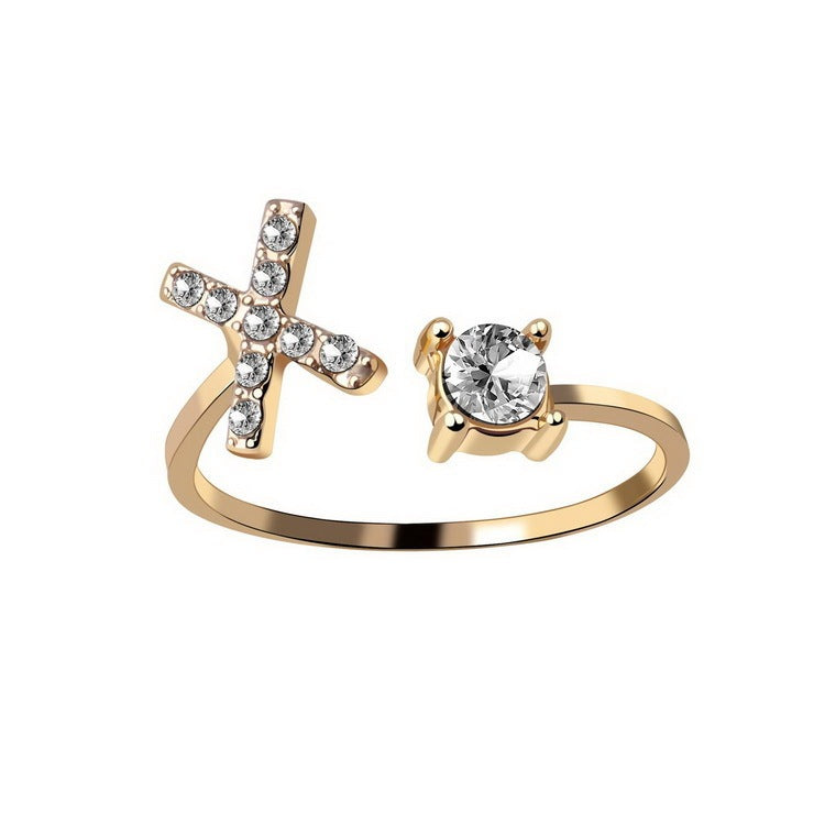 New Design Adjustable 26 Initial Letter Ring Fashion Jewelry For Women Simple Elegant Jewelry - Tatum Cristal