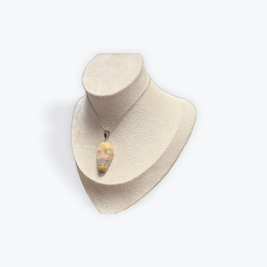 Pendentif cercueil Agate crazy lace