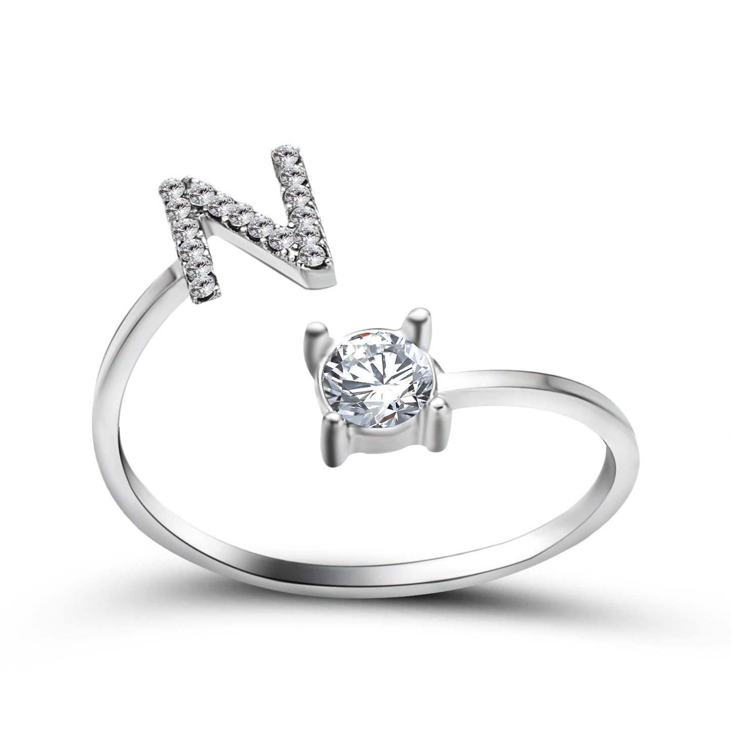 New Design Adjustable 26 Initial Letter Ring Fashion Jewelry For Women Simple Elegant Jewelry - Tatum Cristal