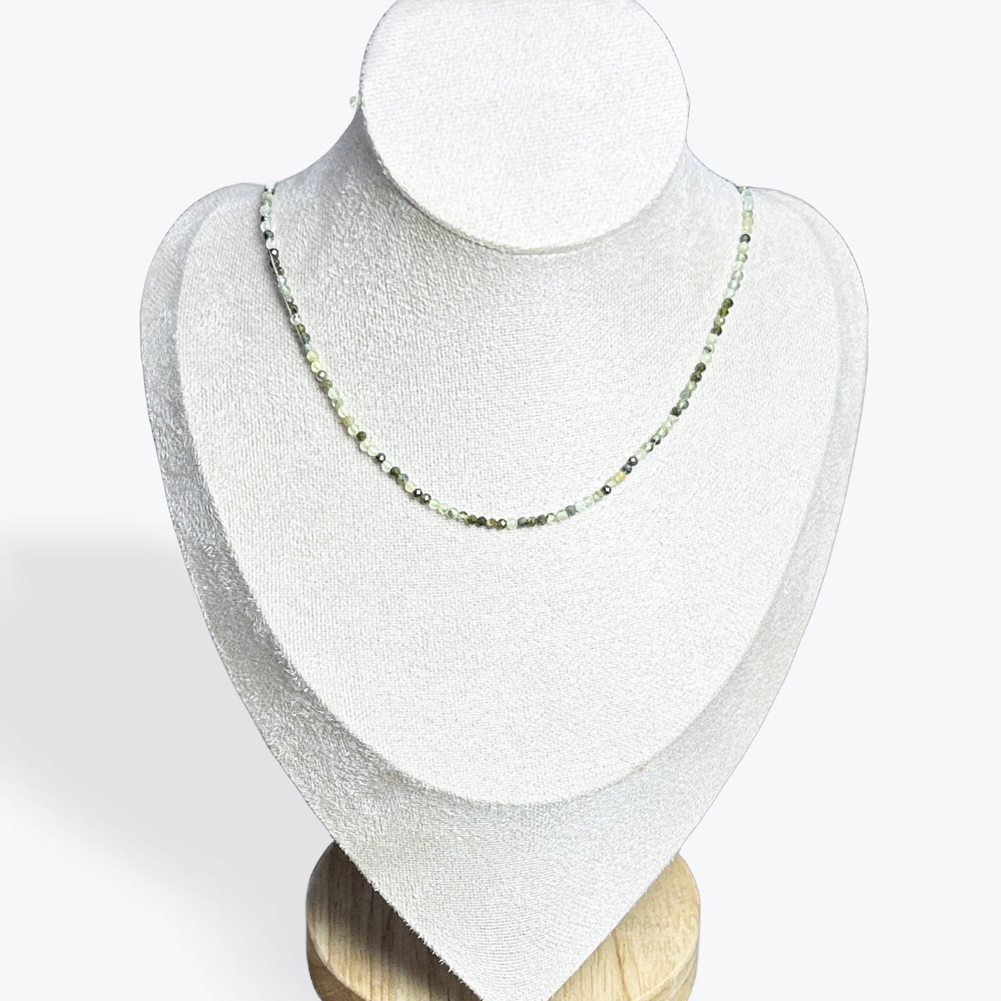 Collier Prehnite Facetté - 2