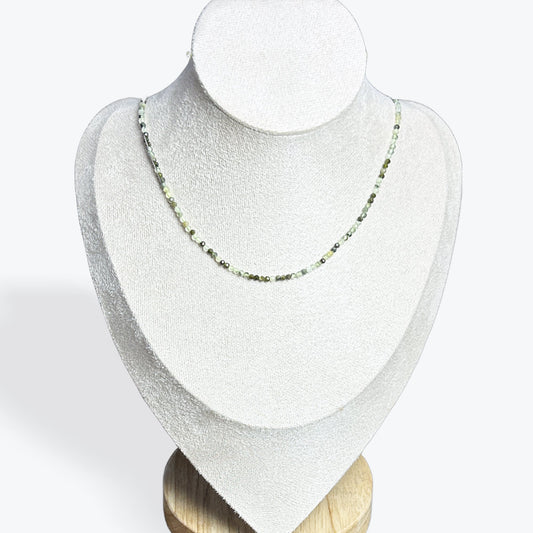 Collier Prehnite Facetté - 2