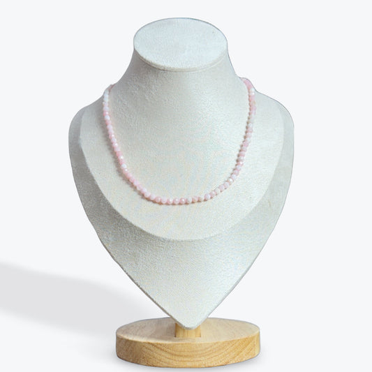Collier Opale rose facetté