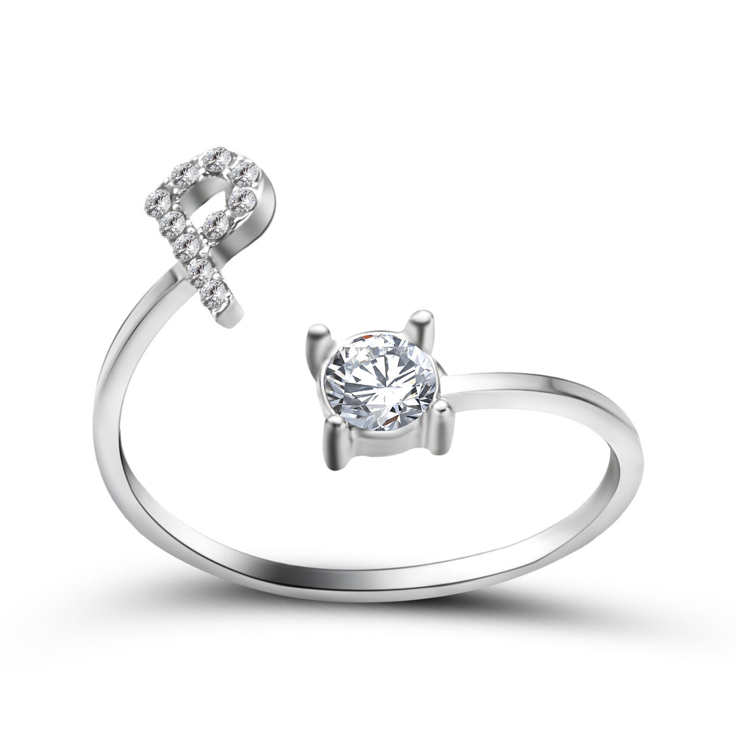 New Design Adjustable 26 Initial Letter Ring Fashion Jewelry For Women Simple Elegant Jewelry - Tatum Cristal