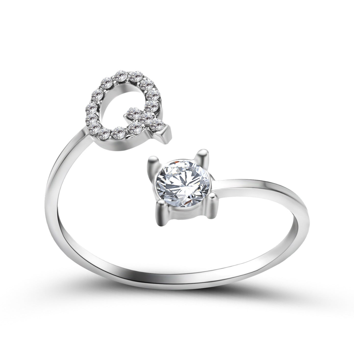 New Design Adjustable 26 Initial Letter Ring Fashion Jewelry For Women Simple Elegant Jewelry - Tatum Cristal
