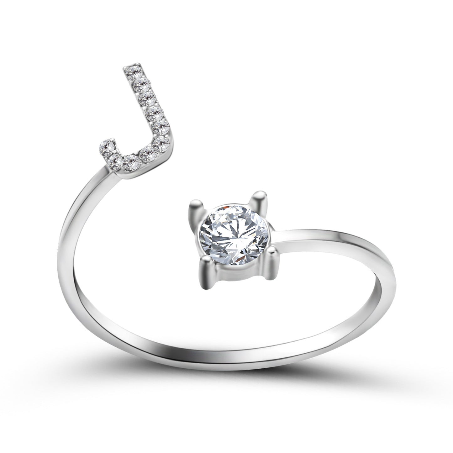 New Design Adjustable 26 Initial Letter Ring Fashion Jewelry For Women Simple Elegant Jewelry - Tatum Cristal