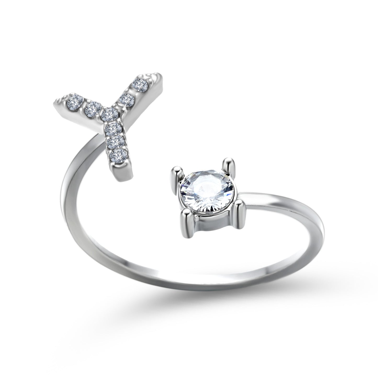 New Design Adjustable 26 Initial Letter Ring Fashion Jewelry For Women Simple Elegant Jewelry - Tatum Cristal