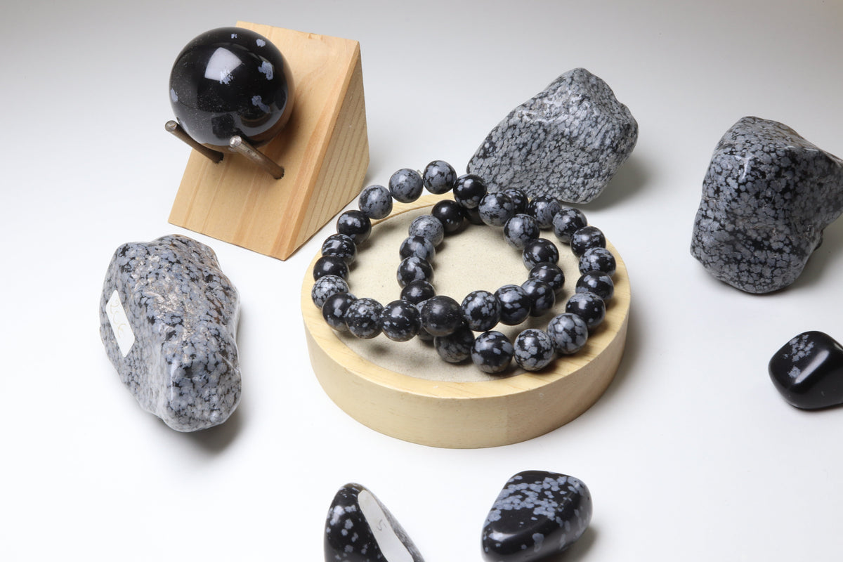 Bracelet Obsidienne Neige