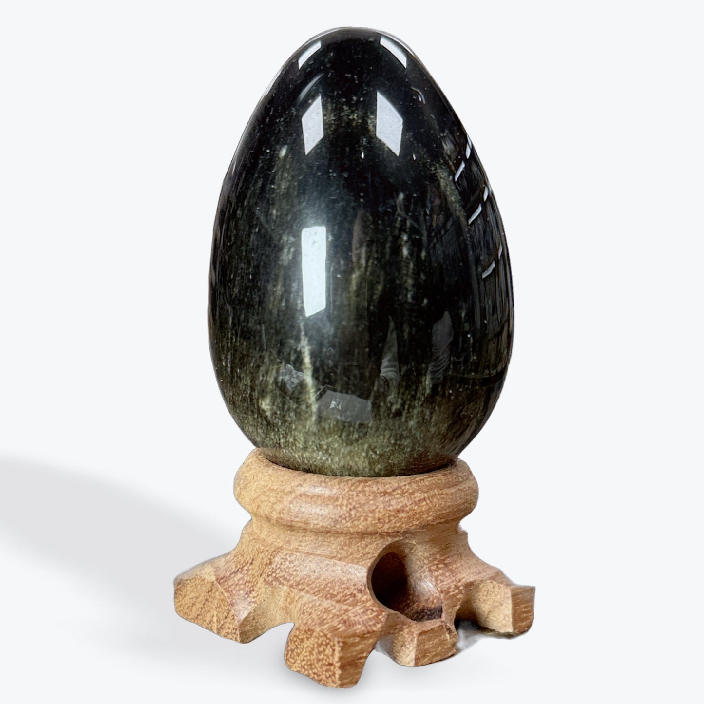 Œuf Obsidienne Dorée