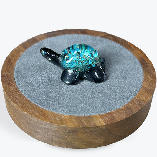 Tortue avec Chrysocolle en Résine - 2