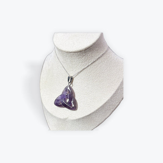 Pendentif améthyste triquetra