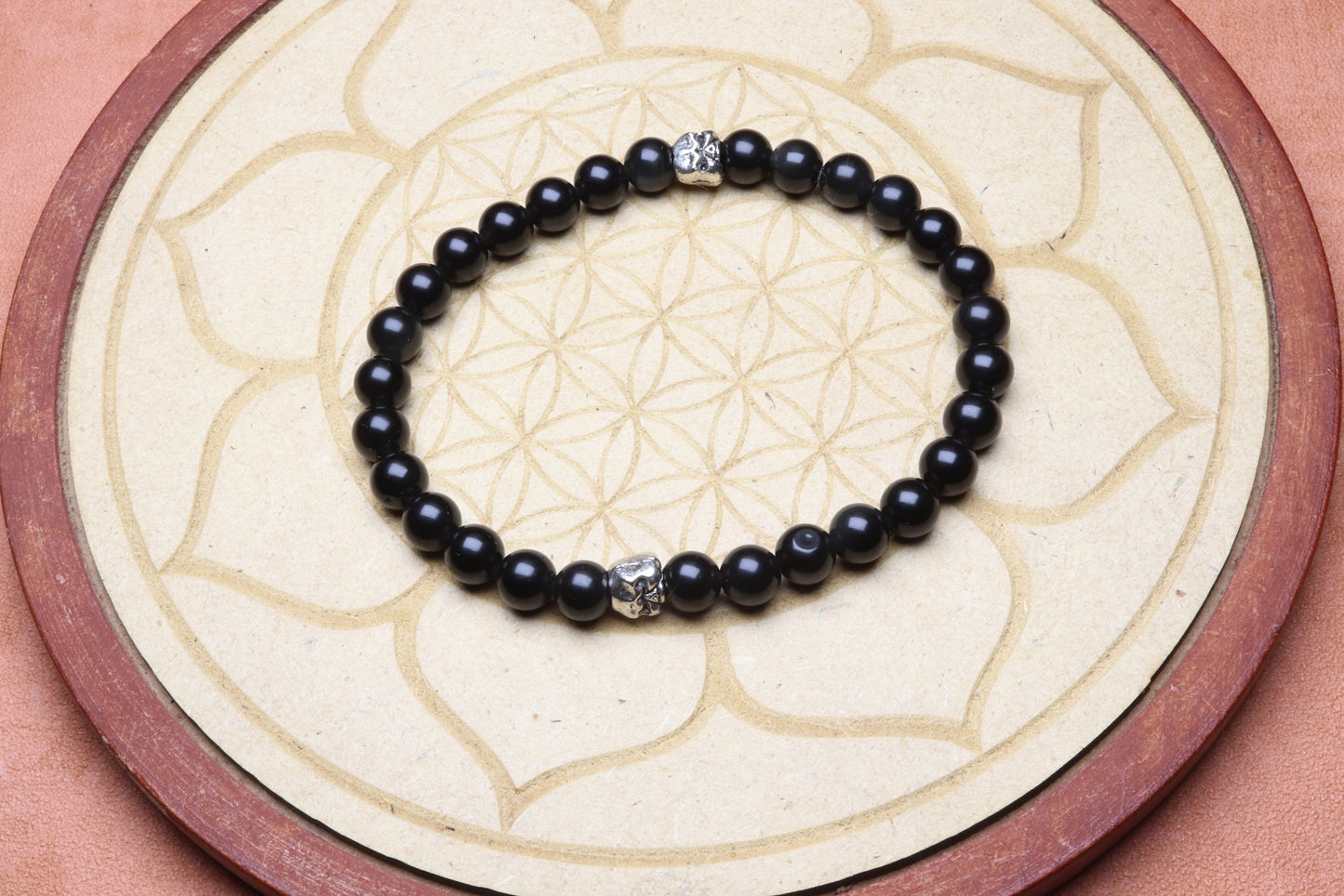 Bracelet d'Obsidienne Œil Céleste - Protection et Clarté 6mm