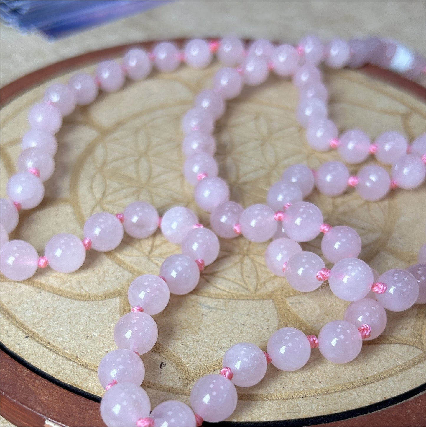 Long Collier Quartz Rose