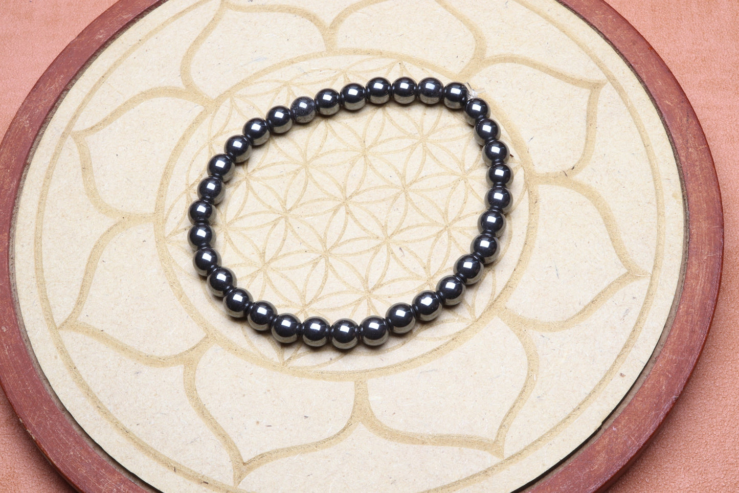 Bracelet en Hématite - Force et Confiance 6mm