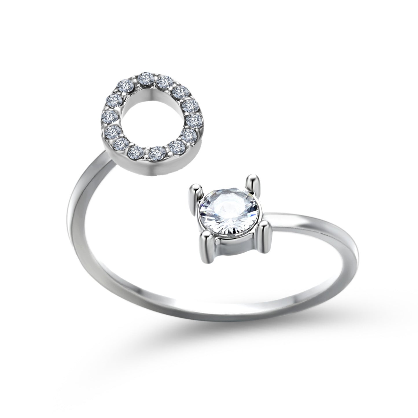 New Design Adjustable 26 Initial Letter Ring Fashion Jewelry For Women Simple Elegant Jewelry - Tatum Cristal