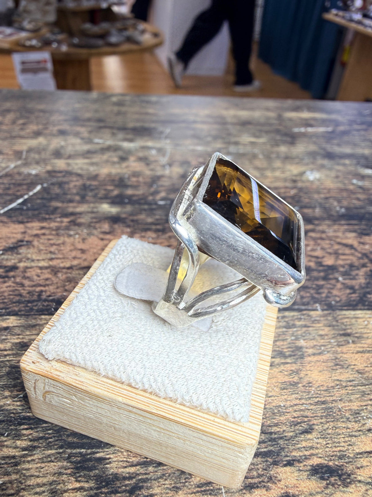 Bague Citrine carré