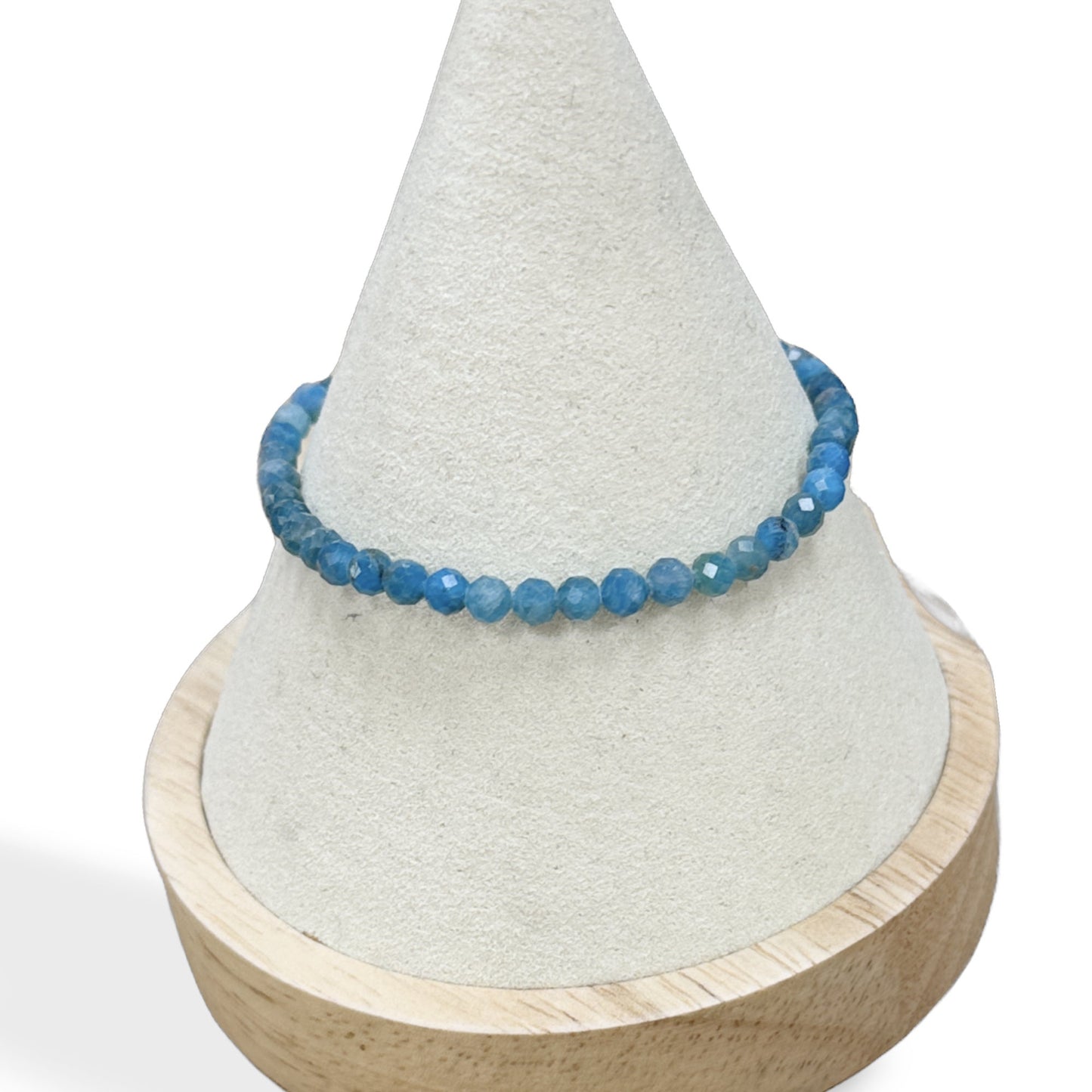 Bracelet Apatite bleu facetté