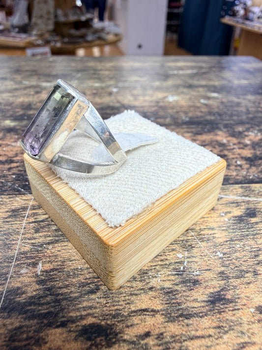 Bague chevalière ouverte Tourmaline rose vue alternative