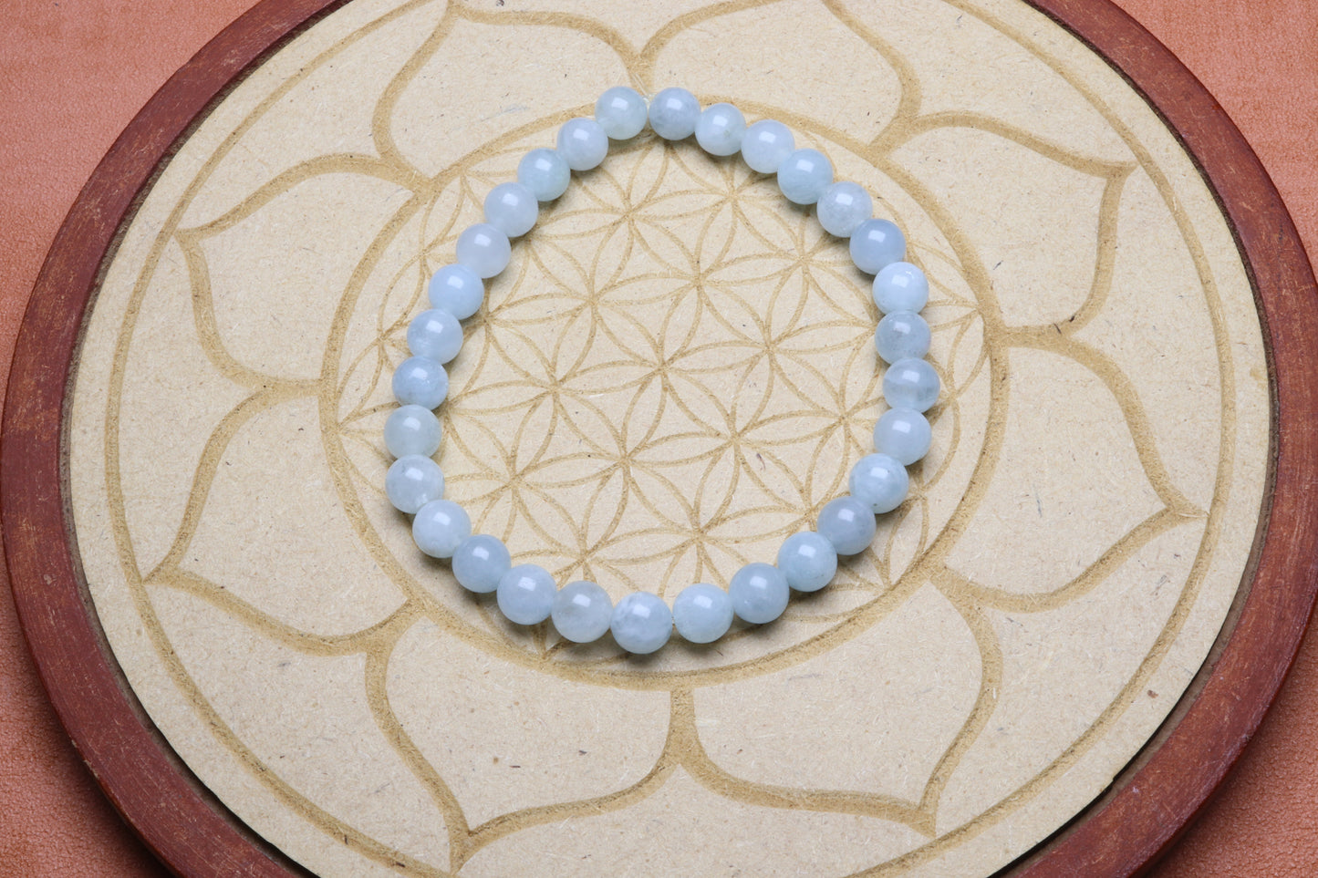 Bracelet Aigue marine 6 mm