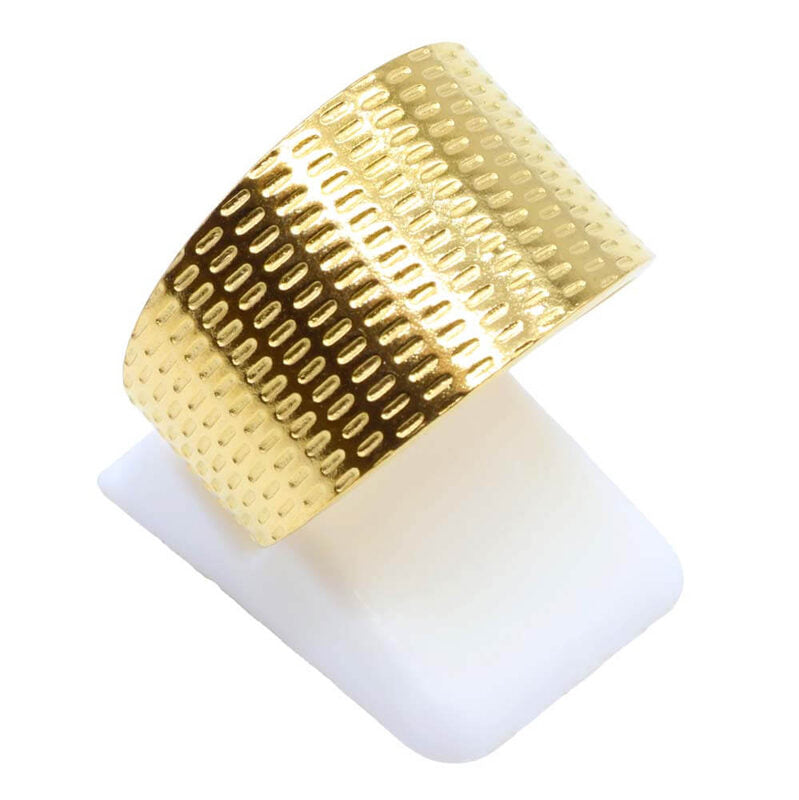 Bague Inox dorée Ecailles