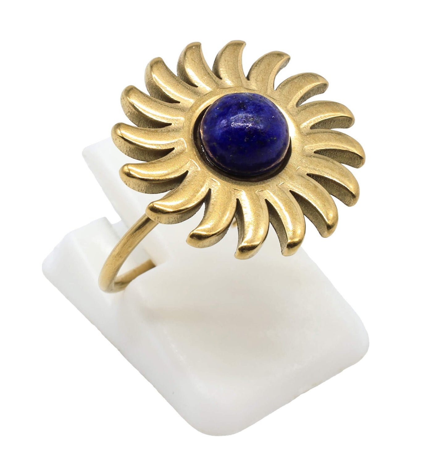 Bague Inox Soleil Lapis Lazuli