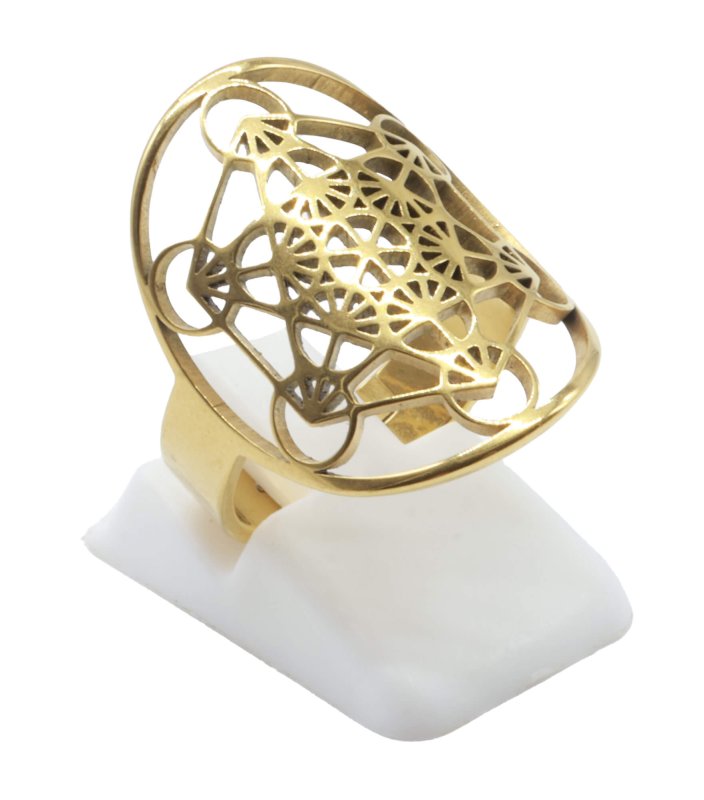 Bague Inox dorée Métatron