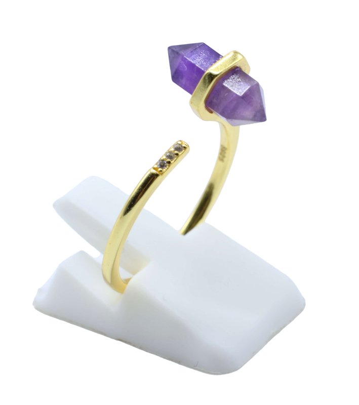 Bague Argent 925 Améthyste Pointe