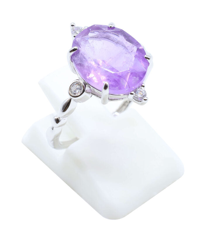 Bague Argent 925 Améthyste Ovale Impérial
