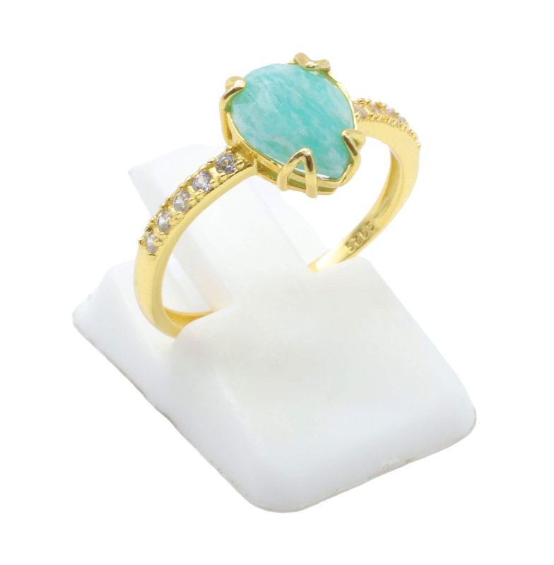 Bague Argent 925 Amazonite Goutte