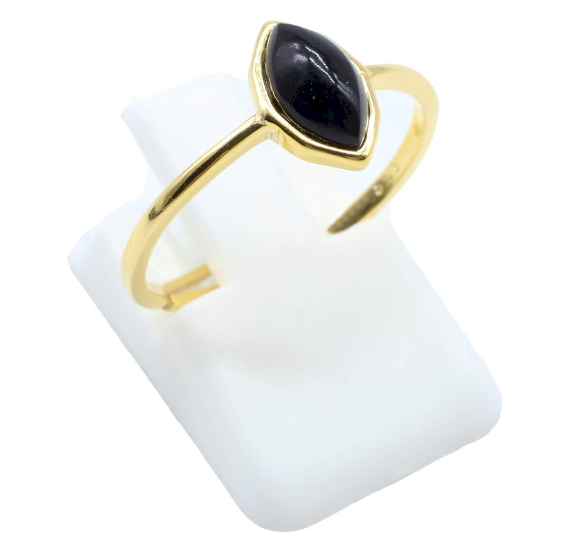 Bague Argent 925 Onyx Marquise