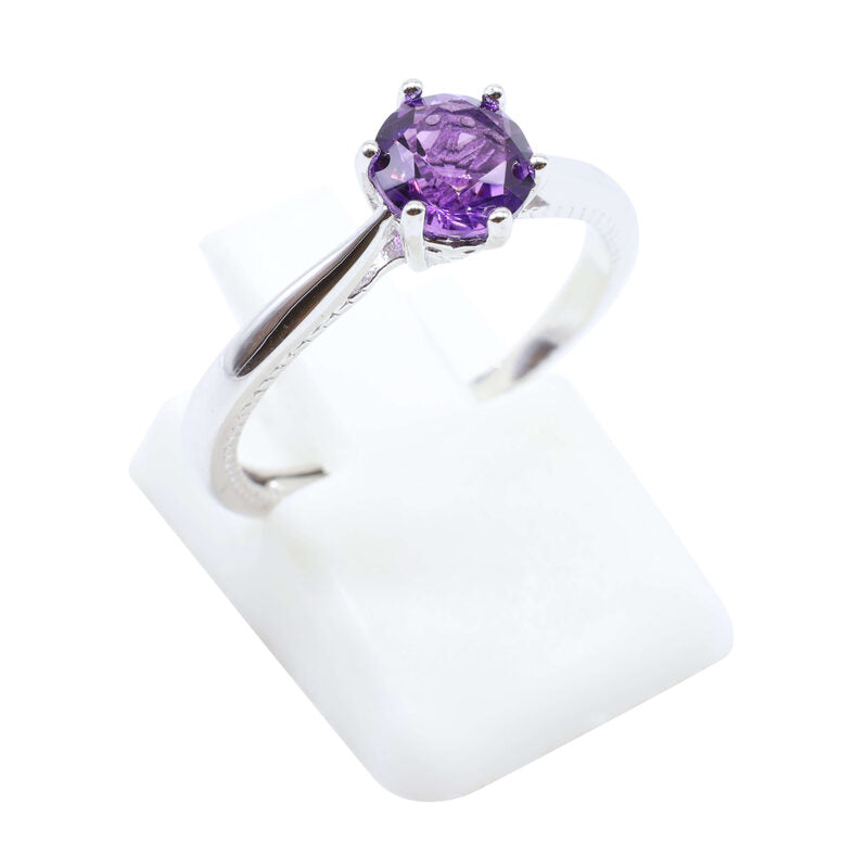 Bague Argent 925 'Rond Sublime' - Améthyste