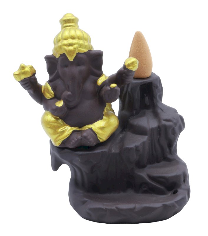 Porte-Encens Backflow Ganesh 14cm