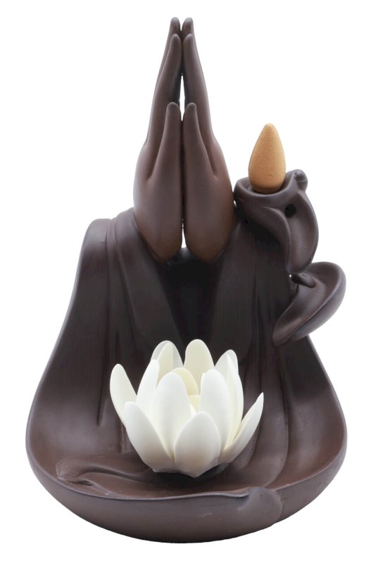 Porte-Encens Backflow Mains Lotus 18cm