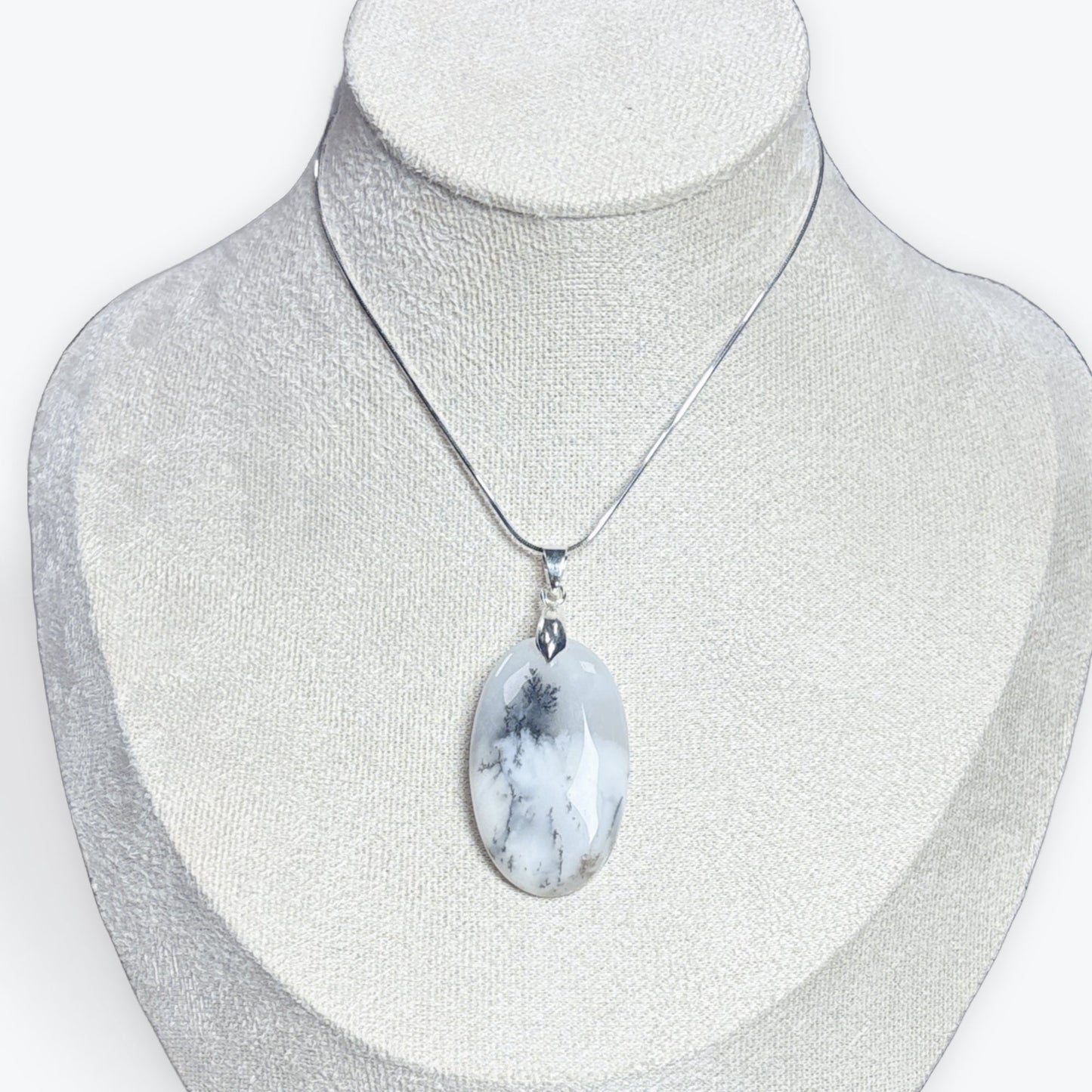 Pendentif Opale Merlinite - Agate Dendritique