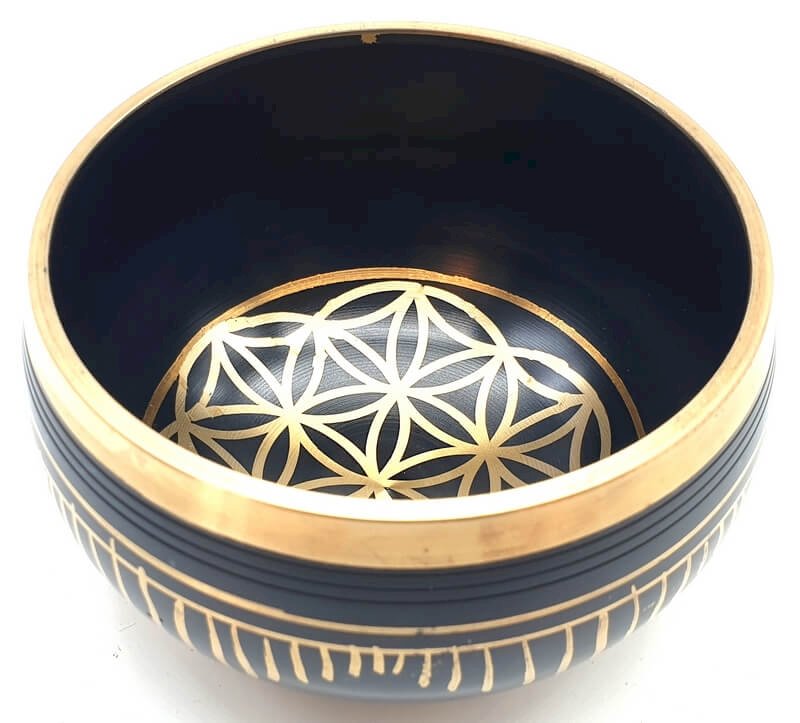 Bol Chantant Aluminium Fleur de Vie 12cm