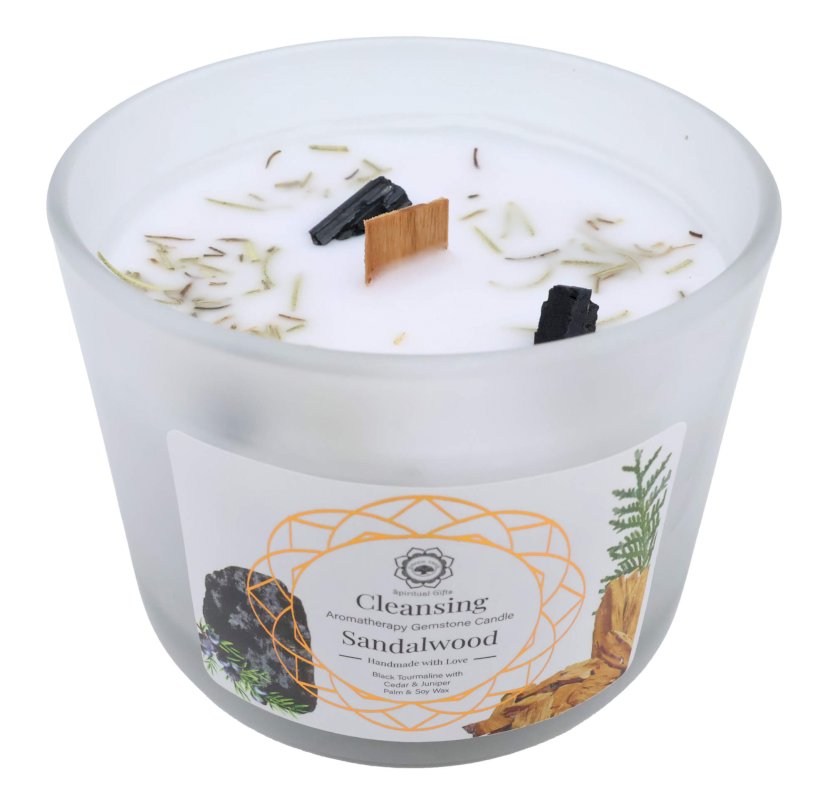 Bougie Green Tree 'Nettoyage' Tourmaline Noire + Santal