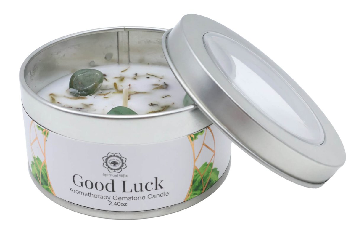 Bougie Green Tree 'Bonne Chance' Aventurine Verte + Patchouli