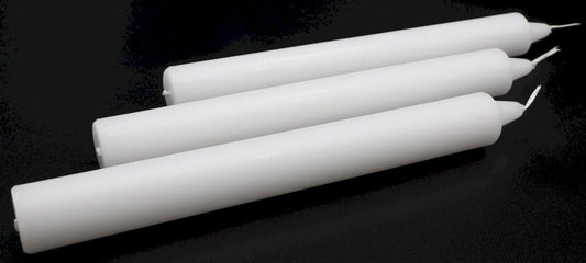 Bougie Teintée dans la Masse 22cm — Lot de 12 — Blanc