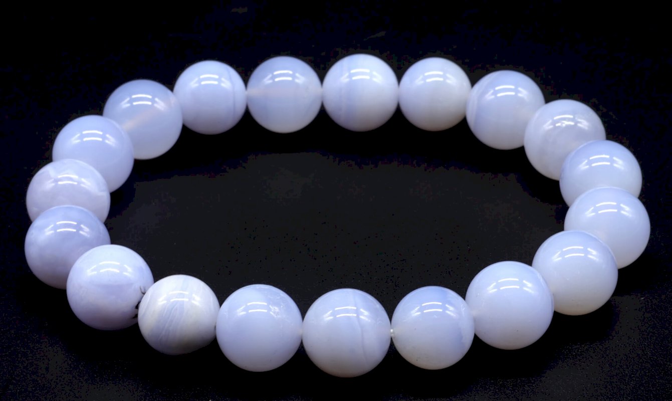 Bracelet Calcédoine Bleue 'AA'