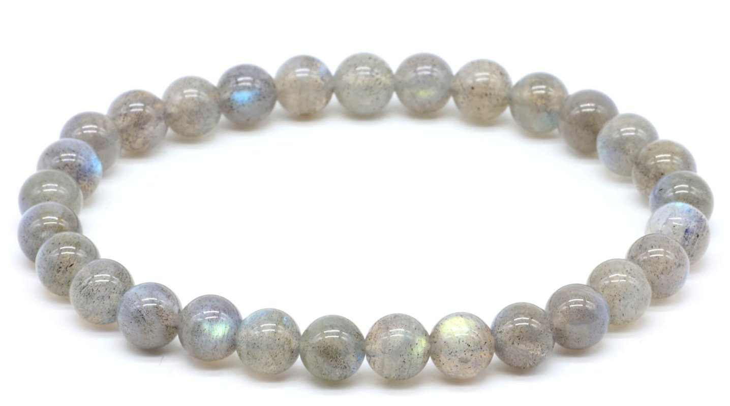 Bracelet 'AA' Labradorite perles 6mm