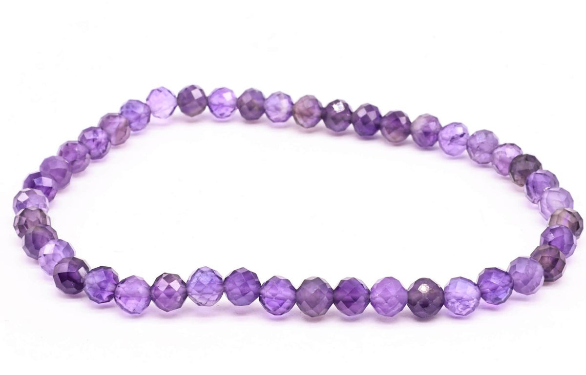Bracelet Améthyste perles facettées