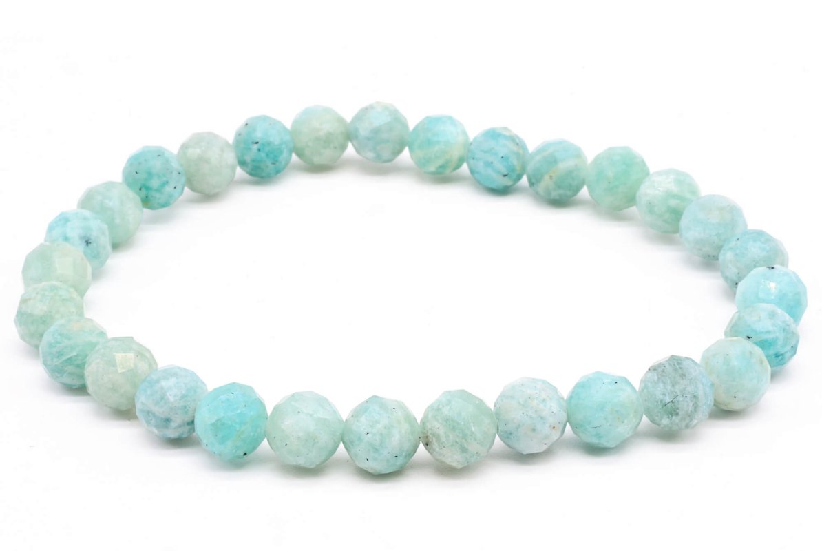 Bracelet Amazonite 'AA' perles facettées
