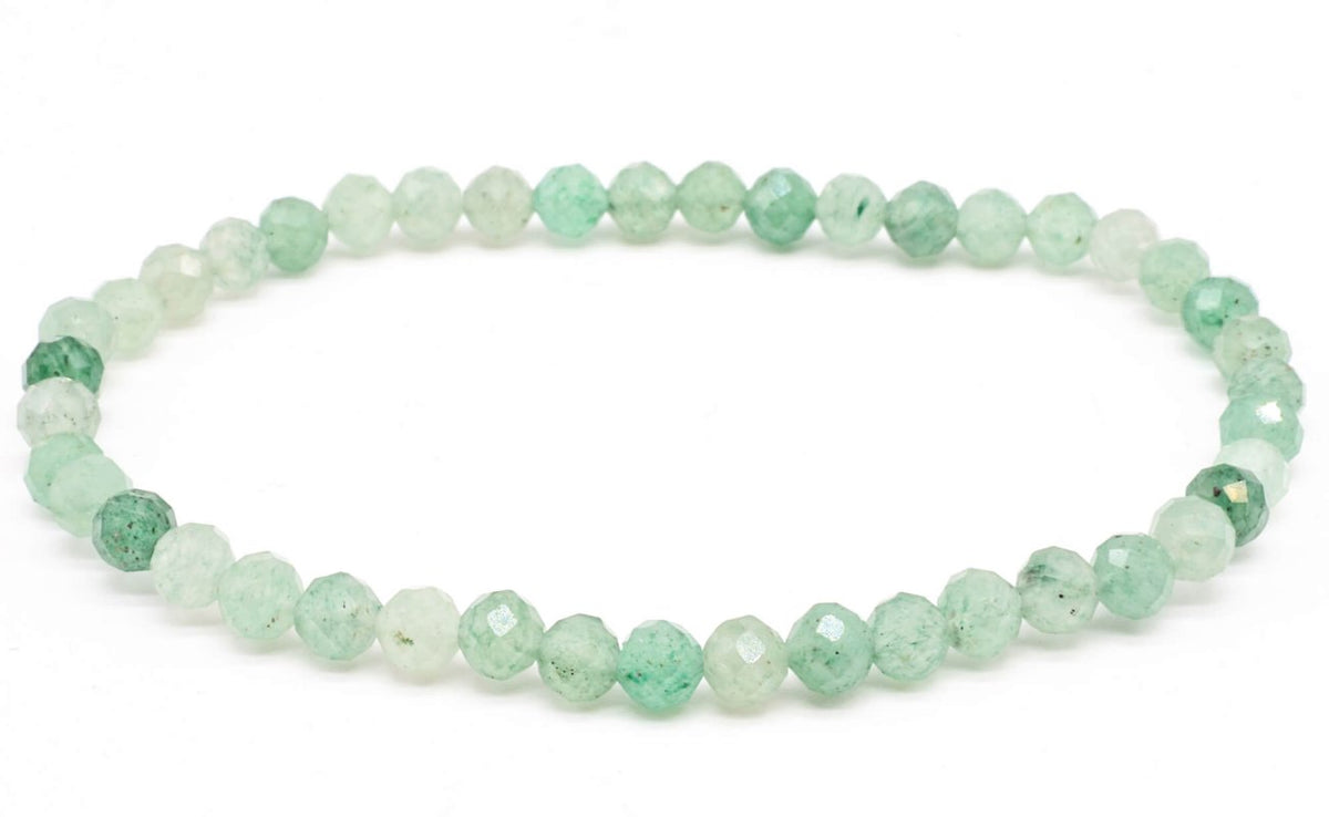 Bracelet Aventurine Verte perles facettées