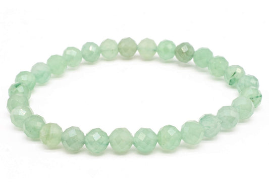 Bracelet Aventurine Verte perles facettées – photo 2