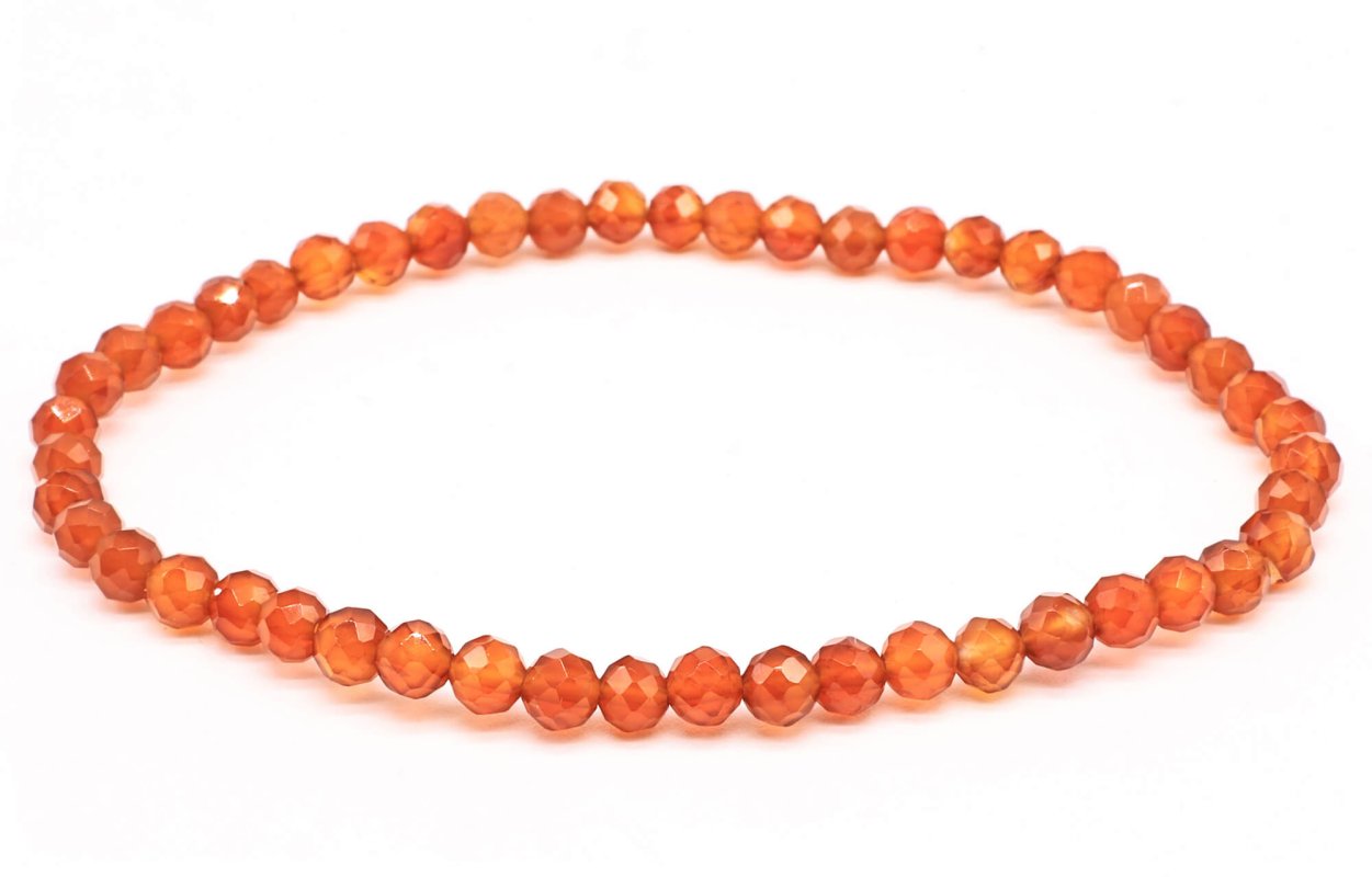 Bracelet Cornaline perles facettées