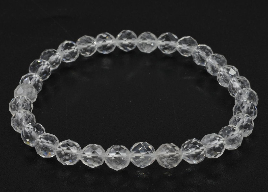 Bracelet Cristal de Roche perles facettées