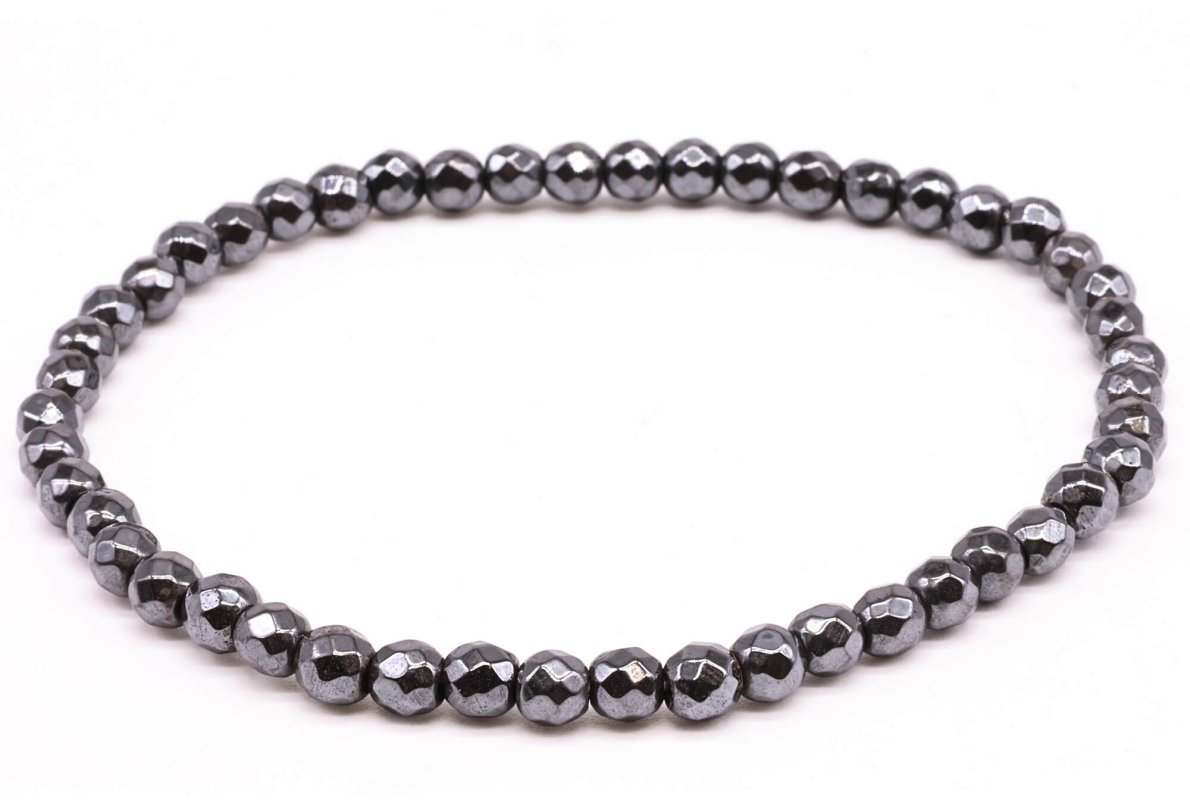 Bracelet Hématite perles facettées