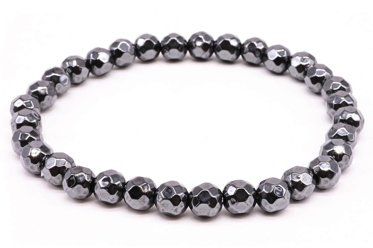 Bracelet Hématite perles facettées